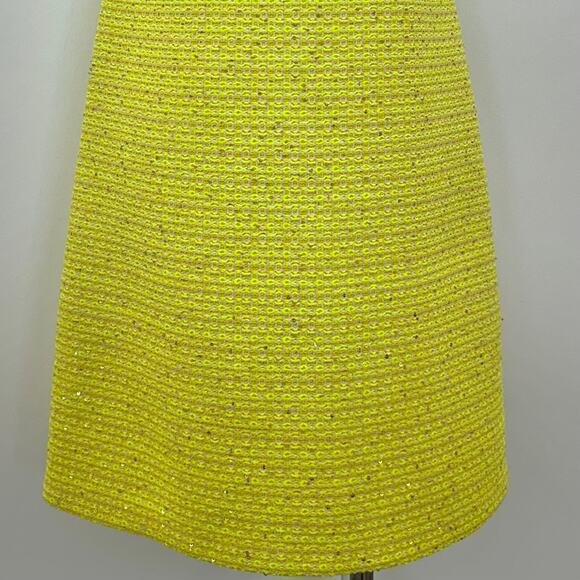 Alice + Olivia Clyde Sequin-Embellished Mini Dress Boucle-Tweed Neon 8 - Picture 5 of 10